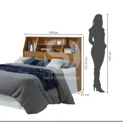 CABECEIRA BOX CASAL 140 CASTELLARO NEW ROVERE NATURALE