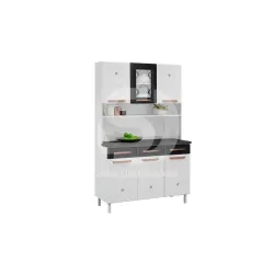 TELASUL KIT TRIPLO MIRAGE CTAMPO 3 GV 1PORTAS VIDRO PRETO