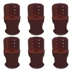 TCIL KIT 6 PES PLASTICO C REGULAGEM MARROM