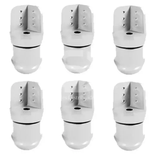 TCIL KIT 6 PES PLASTICO C REGULAGEM BRANCO