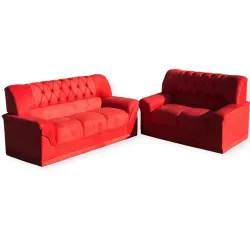 FLEX ESTOFADOS PANAMA 3X2 SUED AMASSADO VERMELHO