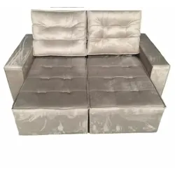 DCORE RETRATIL PARMA 200 VELUDO 17 CAPUCCINO 2 MODULOS