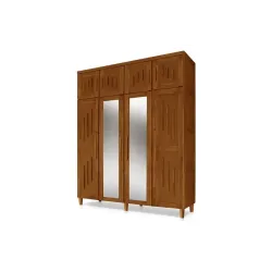 ATRAENTE MOVEIS ROUPEIRO MARANHAO 4 PORTAS CASTANHO