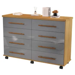 PRIMUS COMODA 8 GAVETAS JADE CINZAMEL