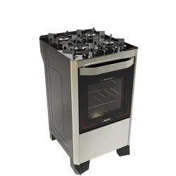 BRASLAR FOGAO MASTER GLASS 4 BOCAS MESA DE VIDRO AUTOMATICO
