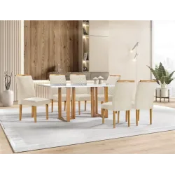 CEL MOVEIS MESA PEQUIM  6 CADEIRA PEQUIM TECIDO 169 TAMPO SMART PLUS 1
