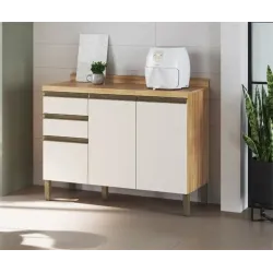 RONIPA BALCAO COM TAMPO CHARDONNAY 3 PORTAS 2 GAVETAS AMENDOAOFF