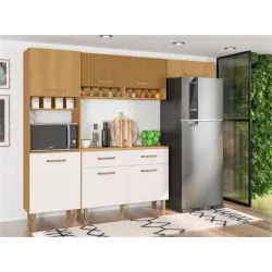 POLIMAN COZINHA COMPACTA MAIA CBALCAO FREIJO RIPADOOFF