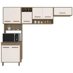 POLIMAN COZINHA BARCELONA CARVALHO OAKOFF WHITE