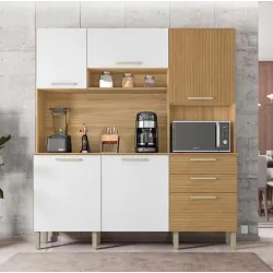 KITS PARANA COZINHA FERRARA FREIJOSUPREMO RIPADO FREIJO
