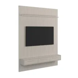 LUKALIAM - PAINEL FRISADO OSLO C/BANCADA BALI - OFF/OFF WHITE
