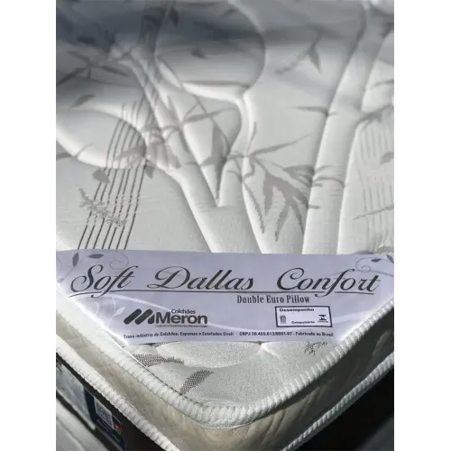 MERON COLCHAO SOFT DALLAS SPRING 138X36 MARROM COM EUROPILLOW DUPLA MA