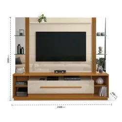 EDN MOVEIS HOME IMPERIO  OFF WHITE/CEDRO NATURALE