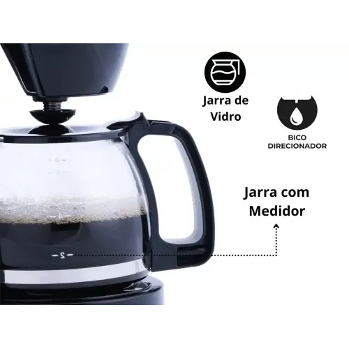 AMVOX SKD CAFETEIRA 14 XICARAS ACF227 NEW BLACK110V