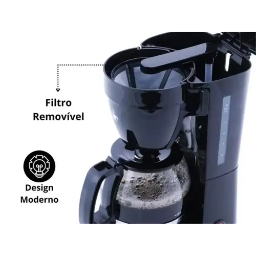 AMVOX SKD CAFETEIRA 14 XICARAS ACF227 NEW BLACK110V