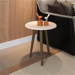 BECHARA MESA LATERAL BRILHANTE OFF WHITE