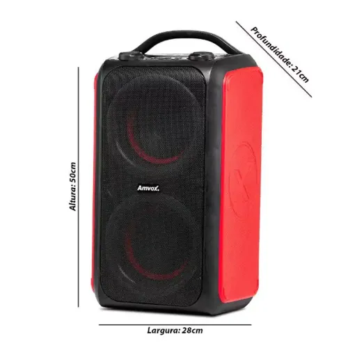 3774 AMVOX SKD CAIXA AMPLIFICADA ACA 600 BAG VOX RED