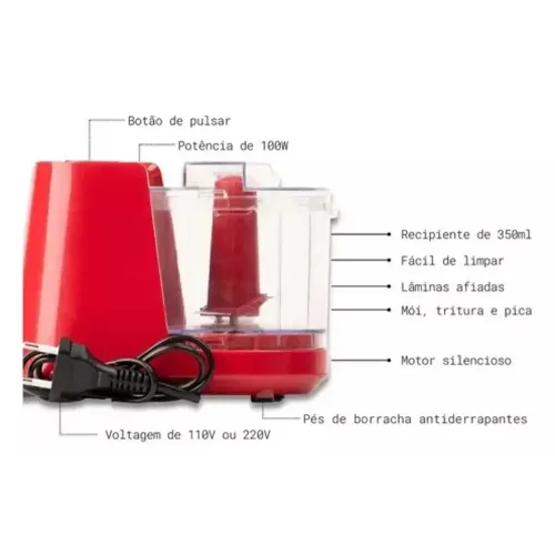 AMVOX MINI PROCESSADOR APR 1001 RED 110