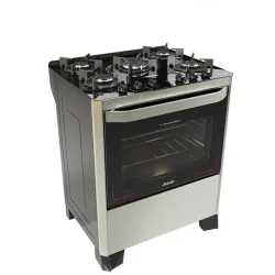 BRASLAR FOGAO MASTER GLASS 5BOCAS MESA DE VIDRO AUTOMATICO