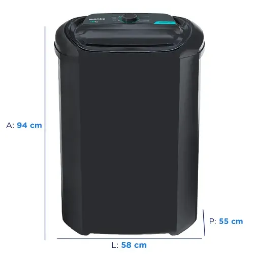 WANKE LAVADORA CAT CONFORT SEMI-AUTOMÁTICA 10K BLACK