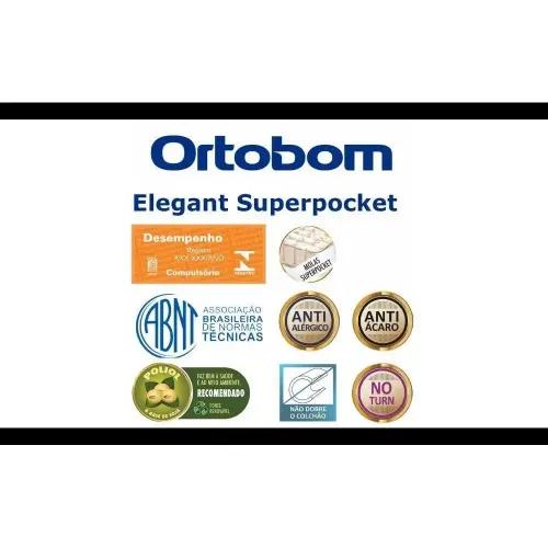 ORTOBOM COLCHAO ELEGANT MOLAS SUPERPOCKET158X198X28