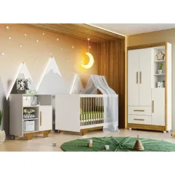 SOL MOVEIS DORMITORIO FLOCOS OFF/YPE C/ COLCHAO