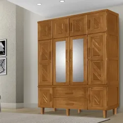 ATRAENTE MOVEIS ROUPEIRO CHICAGO 4 PORTAS IMBUIA