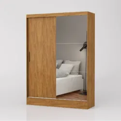 CARIOCA ROUPEIRO SANTIAGO 2 PORTAS C PE E ESPELHO CINAMOMO