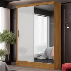 CARIOCA ROUPEIRO SANTIAGO 2 PORTAS C/ PE E ESPELHO CINAMOMO/OFF