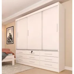 TCIL ROUPEIRO CHICAGO 3 PORTAS BRANCO