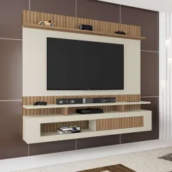 ATUALLE PAINEL SANTIAGO CANELATO RUSTICO 3D/NATURA OFF WHITE