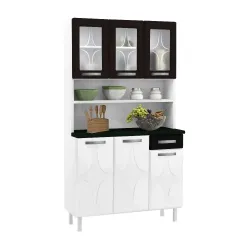 TELASUL KIT TRIPLO RUBI CTAMPO 1 GV 3 PORTAS VIDRO PRETO