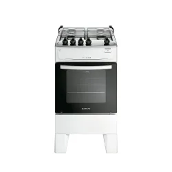 FOGÃO 4 BOCAS BRANCO COM MESA INOX ATLAS MILÃO TOP BIVOLT