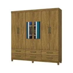 CARIOCA ROUPEIRO DALLAS COM ESPELHO E PÉS GOLD CINAMOMO