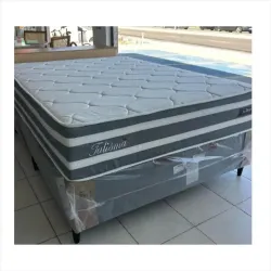DESIGN CONJ COLCHAO TALISMA C BASE 158X60 TEC DEVA MARROM