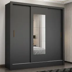 CARIOCA ROUPEIRO SANTIAGO 3PTS C/ ESPELHO PRETO /PRETO