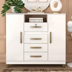 COMODA ANGRA 2PTA 4GAV BRANCO - FELLICCI