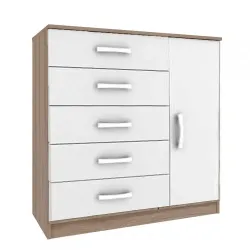 EVIDENCIA COMODA SAPATEIRA 1 P 5 GAVETAS DEMOLICAO/BRANCA