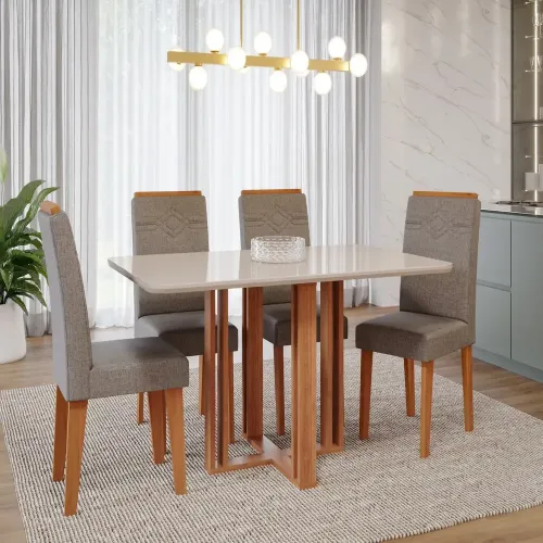 CIMOL SALA FLORA 1,30 C/ VIDRO 04 CAD TAIS CINA/OFFLINHO GRAFITE