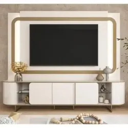 LUKALIAM - HOME ATLANTA - OFF WHITE/DOURADO