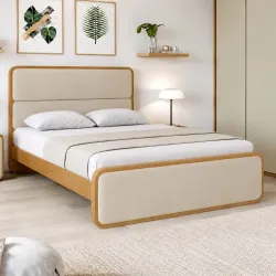 LOPAS - CAMA LOOP TEC. CORANO BEGE - AMENDOA/CLEAN (CASAL)