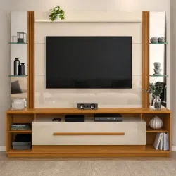 EDN MÓVEIS - HOME IMPÉRIO - OFF WHITE/CEDRO NATURALE