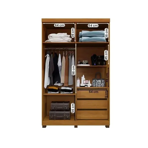 BENETIL - ROUPEIRO MILÃO 4 PTS - CINAMOMO 0112