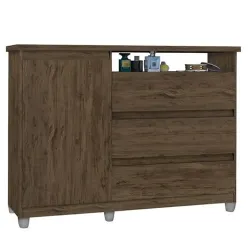PRIMUS COMODA 3 GAVETAS SKY AMENDOA WOOD